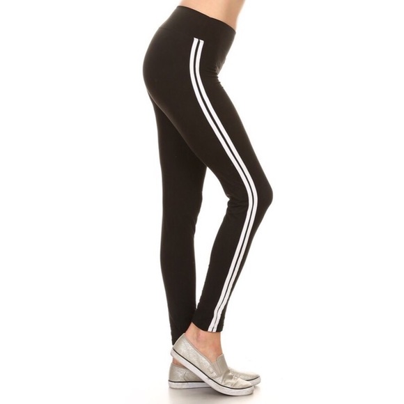 The BEST Black Leggings (with athletic stripes) - Picture 1 of 1